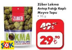 ZÜBER LOKMA ANTEP FISTIĞI KAPLI MEYVE TOPU ZÜBER LOKMA ANTEP FISTIĞI KAPLI MEYVE TOPU